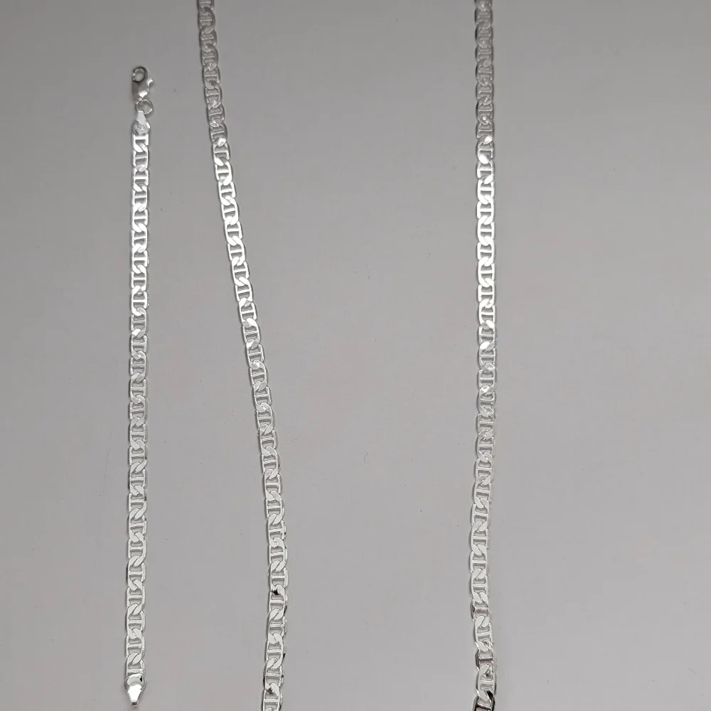 .925 Sterling Silver Necklace and Bracelet Set